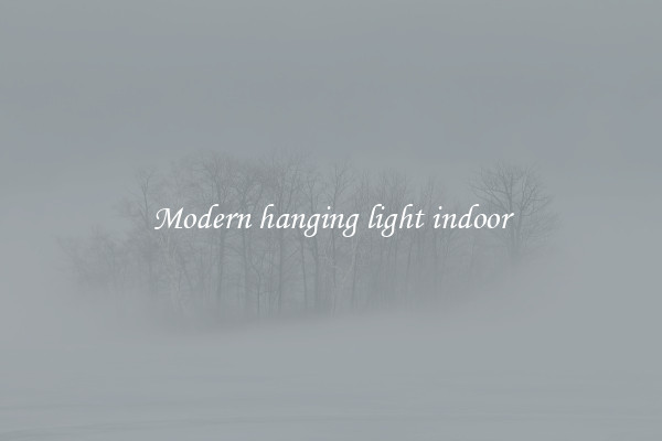 Modern hanging light indoor