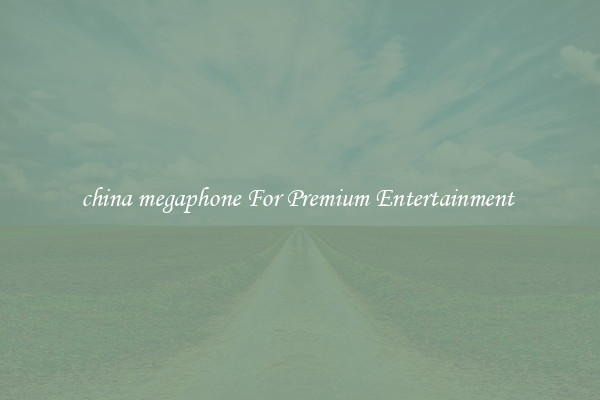 china megaphone For Premium Entertainment 