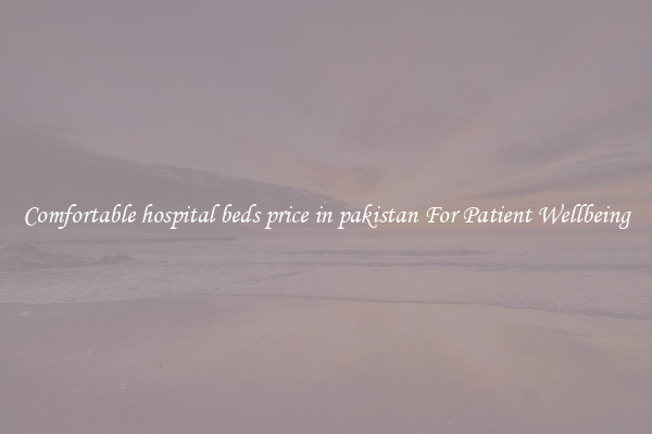 Comfortable hospital beds price in pakistan For Patient Wellbeing