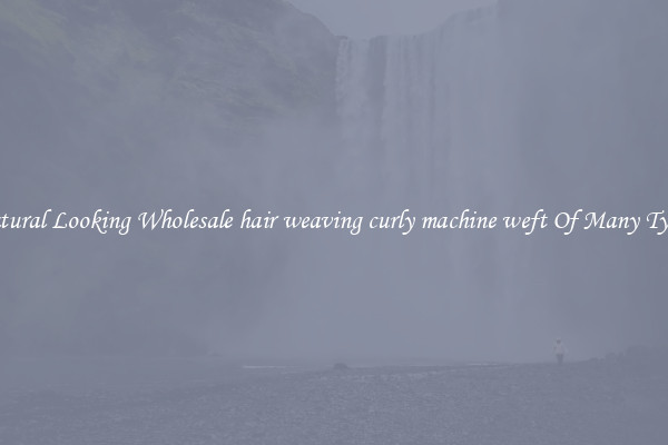 Natural Looking Wholesale hair weaving curly machine weft Of Many Types