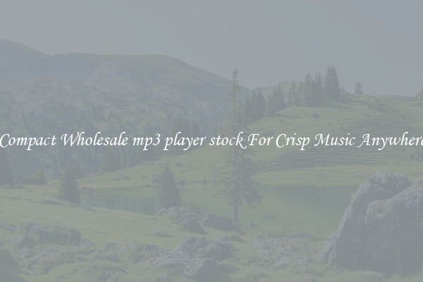 Compact Wholesale mp3 player stock For Crisp Music Anywhere