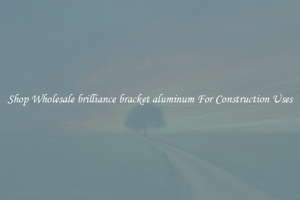 Shop Wholesale brilliance bracket aluminum For Construction Uses