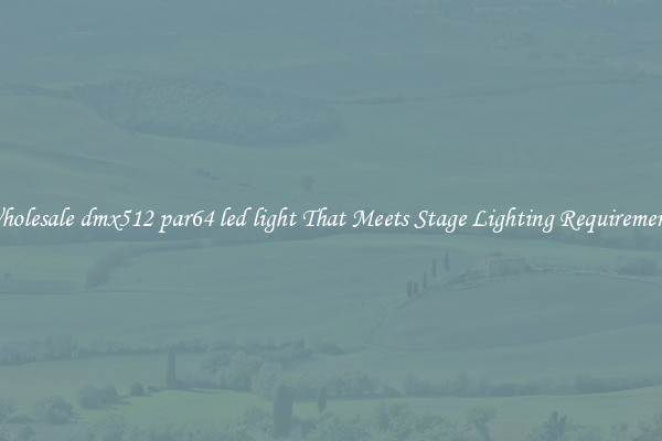 Wholesale dmx512 par64 led light That Meets Stage Lighting Requirements