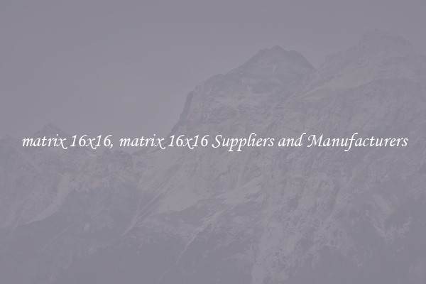 matrix 16x16, matrix 16x16 Suppliers and Manufacturers