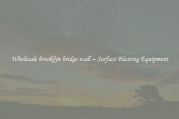  Wholesale brooklyn bridge wall – Surface Blasting Equipment 