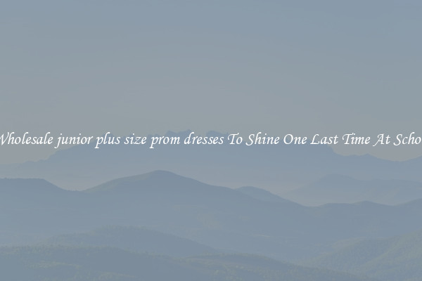 Wholesale junior plus size prom dresses To Shine One Last Time At School