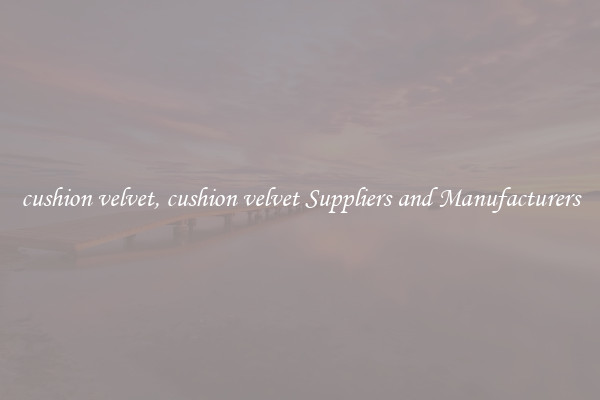 cushion velvet, cushion velvet Suppliers and Manufacturers