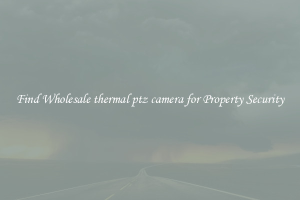 Find Wholesale thermal ptz camera for Property Security
